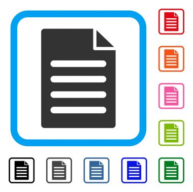 Metin sayfa simgesi çerçeveli