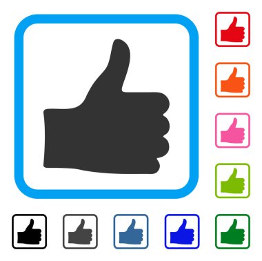 Başparmak yukarı çerçeveli simgesi