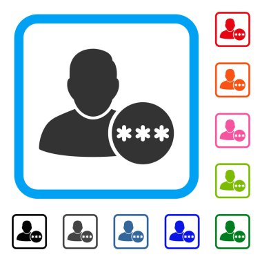 Kullanıcı saklı parola simgesini çerçeveli