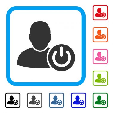 Kullanıcı oturum kapatma çerçeveli simgesi