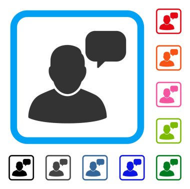 Kullanıcı iletisi bulut simgesi çerçeveli