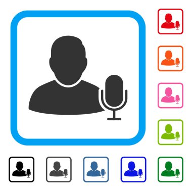 Kullanıcı mikrofon simgesi çerçeveli