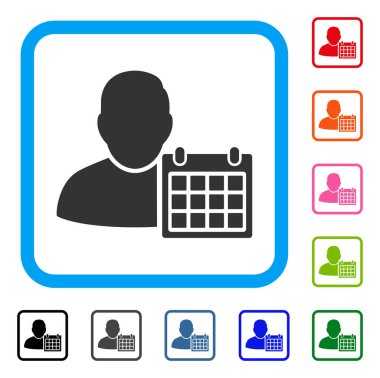 Kullanıcı zamanlama takvim simgesini çerçeveli