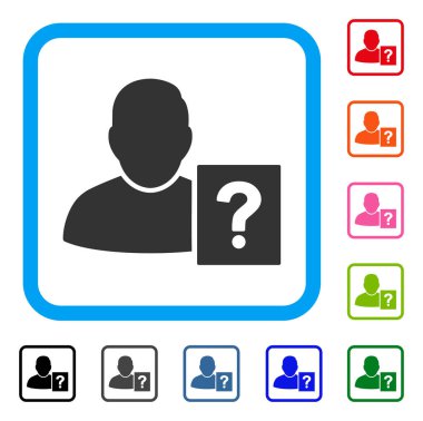 Kullanıcı durumu soru simgesi çerçeveli