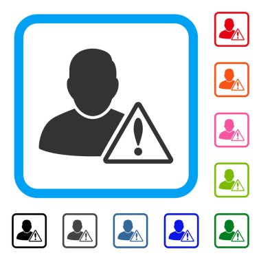 Kullanıcı uyarı simgesi çerçeveli