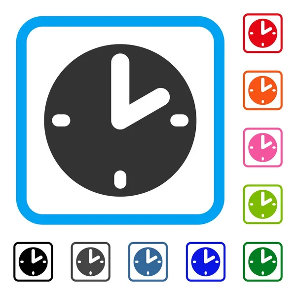Relógio emoldurado ícone —  Vetores de Stock