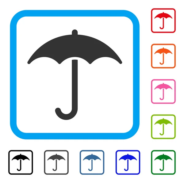 Umbrella Framed Icon — Stock Vector