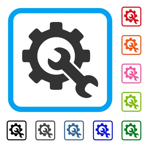 Ferramentas de serviço Ícone moldado —  Vetores de Stock