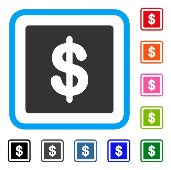 Financiële ingelijste pictogram — Stockvector