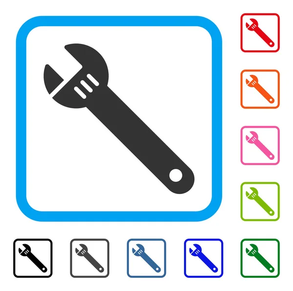 Spanner Icono enmarcado — Vector de stock