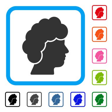 Kadın profili simgesini çerçeveli