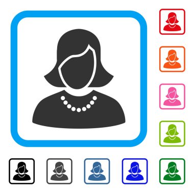 Kadın simgesi çerçeveli