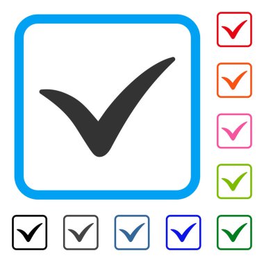 Evet simgesi çerçeveli