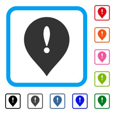 Ünlem işareti simgesi çerçeveli