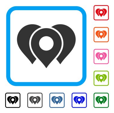 Yer işaretleri simgesi çerçeveli