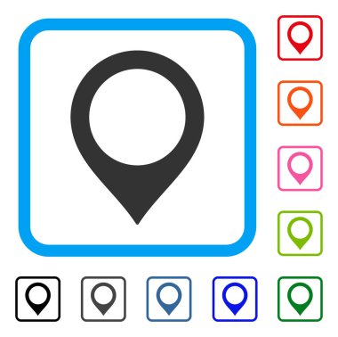 Harita işareti simgesi çerçeveli