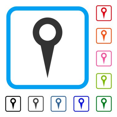 Harita işareti simgesi çerçeveli