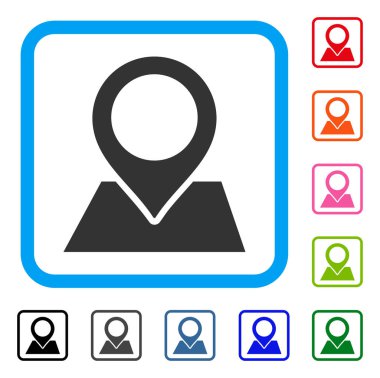 Harita işaretçi simgesi çerçeveli