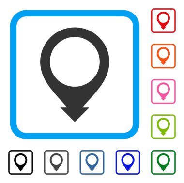 Harita işaretçi simgesi çerçeveli