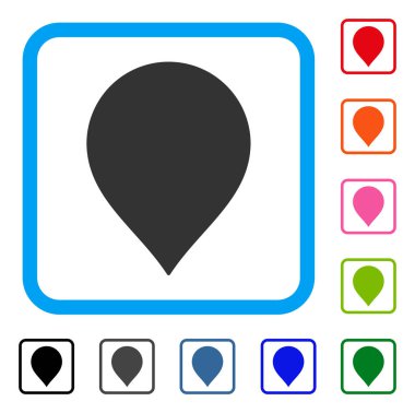 Harita işaretçi simgesi çerçeveli