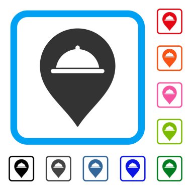 Yemek işareti simgesi çerçeveli