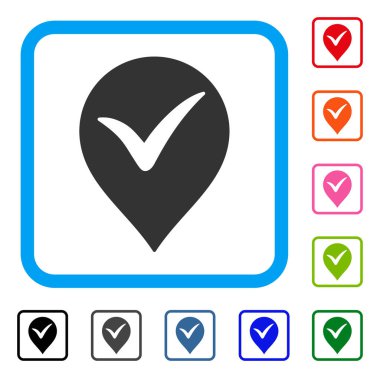 Ok işareti simgesi çerçeveli