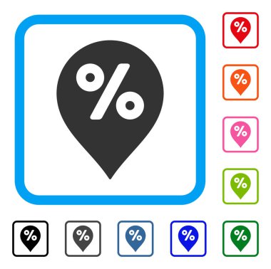 Yüzde işareti çerçeveli simge göster