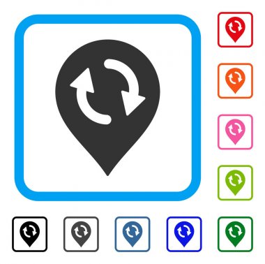 Harita işaretleyici çerçeveli kutsal kişilerin resmi Yenile