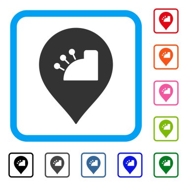 Dükkanı kayıt işareti simgesi çerçeveli