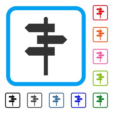 Yol işaretçi simgesi çerçeveli