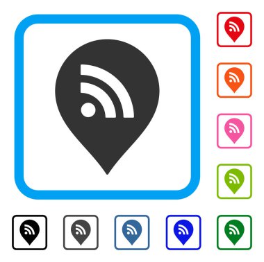 Wi-Fi işareti simgesi çerçeveli