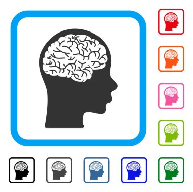 Beyin simgesi çerçeveli