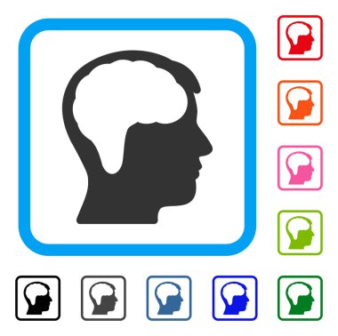 Beyin simgesi çerçeveli