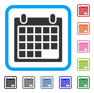 Takvim sayfası simgesini çerçeveli