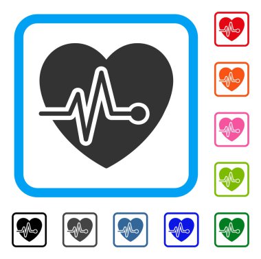 Kardiyo darbe simgesi çerçeveli