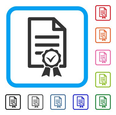 Sözleşme belge simgesi çerçeveli