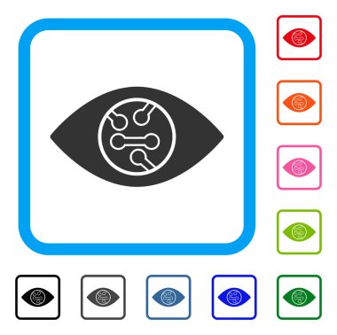 Dijital göz merceğinin simgesi çerçeveli