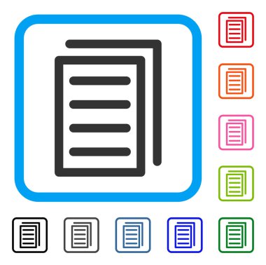 Belge sayfası simgesini çerçeveli