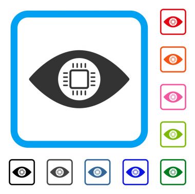 Simge göz Lens işlemci çerçeveli