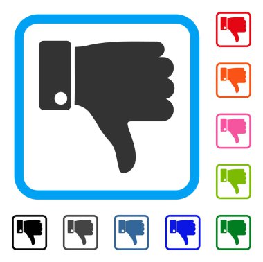 Başparmak aşağı çerçeveli simgesi başarısız