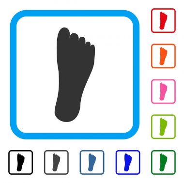 Ayak simgesi çerçeveli