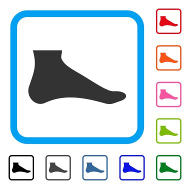 Ayak simgesi çerçeveli