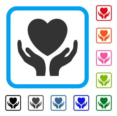 Kalp eller simgesini çerçeveli