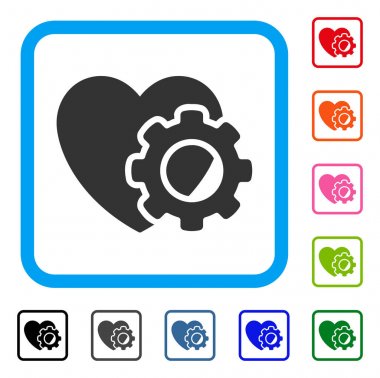 Kalp dişli simgesini çerçeveli