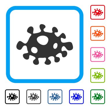 Enfeksiyon hücre simgesi çerçeveli