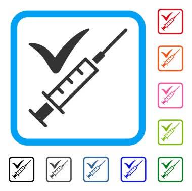 Enjeksiyon simgesi çerçeveli