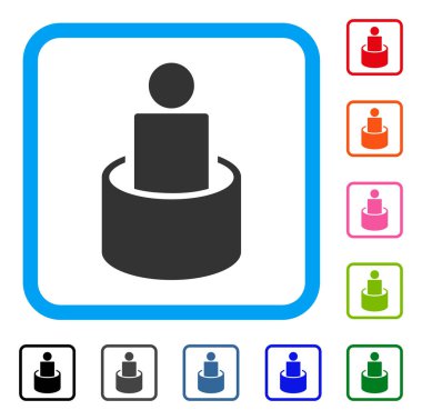 Adam yalıtım simgesi çerçeveli