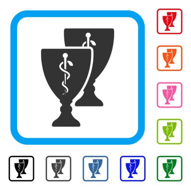 Tıp Ödülü bardak simgesi çerçeveli