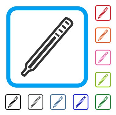 Simgesi Mercury termometre çerçeveli