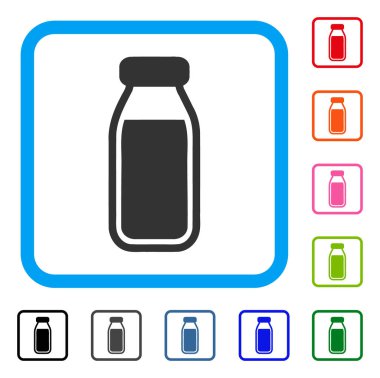 Süt şişesi simgesi çerçeveli